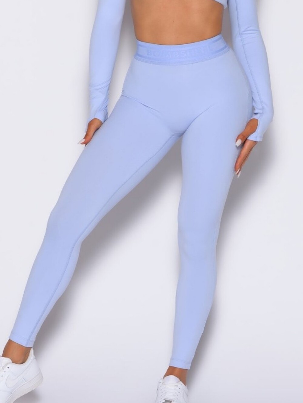 Bombshell Sportswear Active Leggings Size Medium In Baby Lavender BNWT
